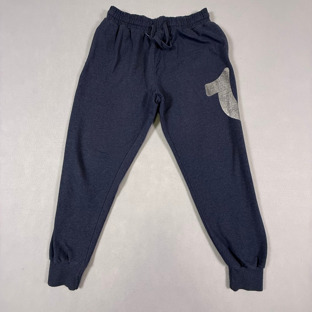 True Religion Mens Navy Blue Silver Horseshoe Logo Jogger Sweatpants RN 134949